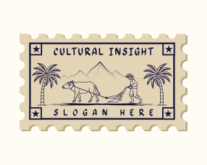 Carabao Postage Stamp  logo design