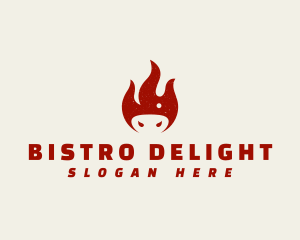 Pig Snout Fire logo design