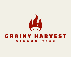 Grainy - Pig Snout Fire logo design