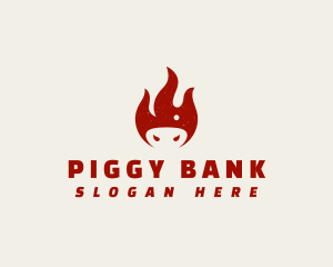 Pig Snout Fire logo design