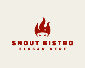 Pig Snout Fire logo design