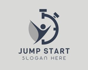 Stopwatch Fitness Trainer logo design