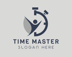 Stopwatch Fitness Trainer logo design