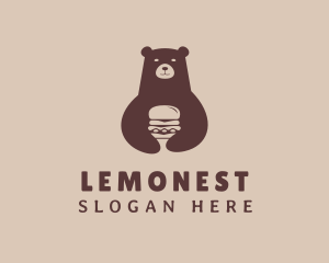 Brown Bear Hamburger Logo