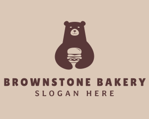 Brown Bear Hamburger logo design