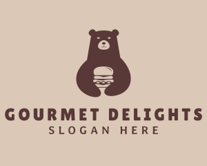 Brown Bear Hamburger logo design