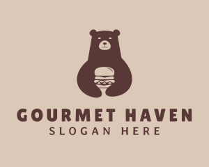 Brown Bear Hamburger logo design