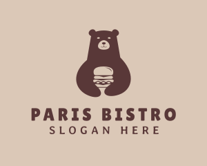 Brown Bear Hamburger logo design