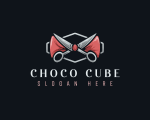 Bow Tie - Scissor Bow Barbershop logo design