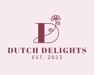 Daisy Boutique Letter D logo design