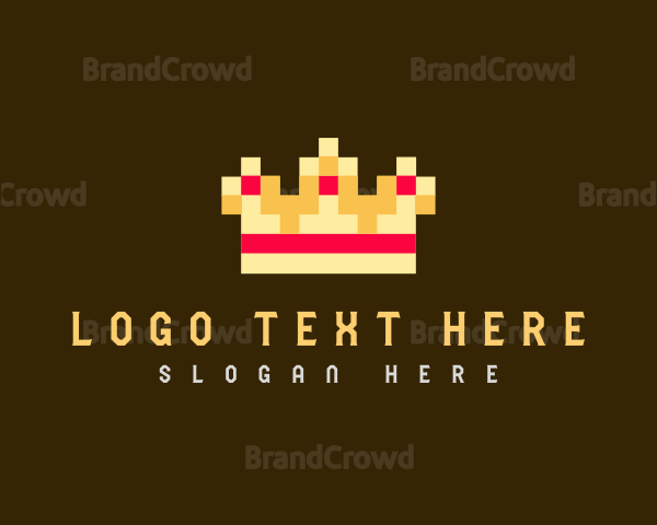 Pixelated Royal Crown Logo