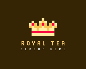 Pixelated Royal Crown logo design