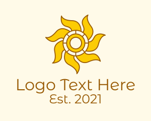 Resort - Summer Vacation Sun logo design