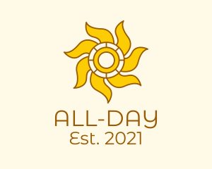 Summer Vacation Sun logo design