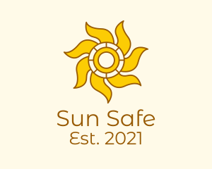 Spf - Summer Vacation Sun logo design