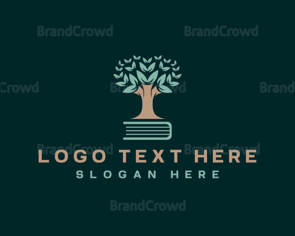 Community Growth Book Tree Logo