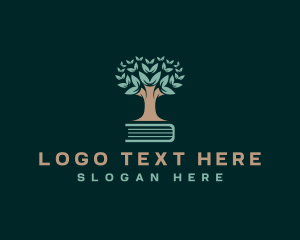 Growth - Community Growth Book Tree logo design