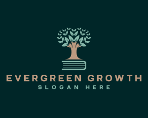 Community Growth Book Tree logo design