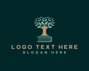 Education - Community Growth Book Tree logo design
