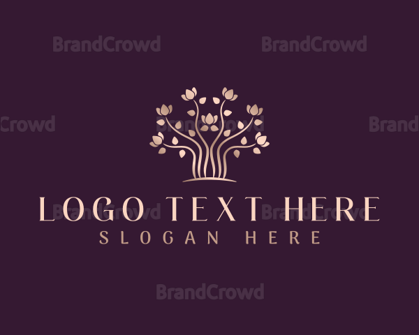 Natural Flower Tree Logo