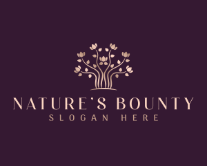 Natural Flower Tree logo design