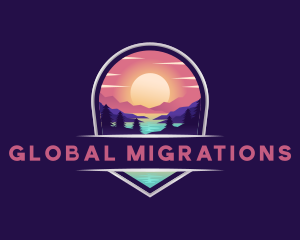 Travel Mountain Destination logo design