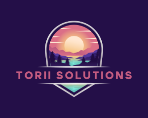 Travel Mountain Destination logo design