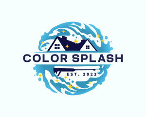 Wave Pressure Wash Cleaning logo design