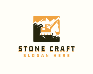 Quarry - Mountain Quarry Excavation logo design