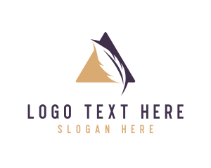 Blog - Author Writer Quill Publisher logo design