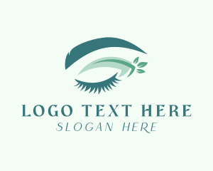 Feminine - Natural Woman Beauty Eyelash logo design