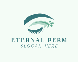 Perm - Natural Woman Beauty Eyelash logo design