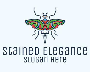 Multicolor Butterfly Insect logo design