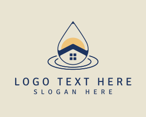 Cleaning - Minimalist Home Water Supply logo design