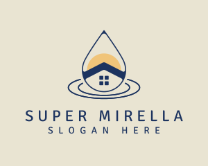 Minimalist Home Water Supply Logo