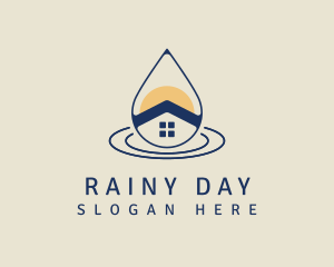 Minimalist Home Water Supply logo design