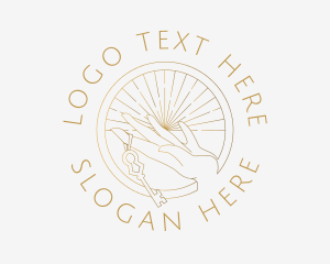 Secret - Gold Key Finger logo design