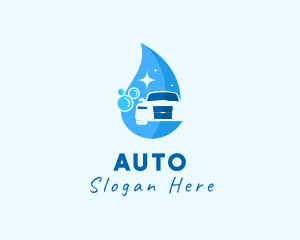 Car Wash - Car Wash Droplet logo design