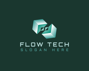 Cube Tech Block logo design