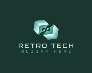 Cube Tech Block logo design