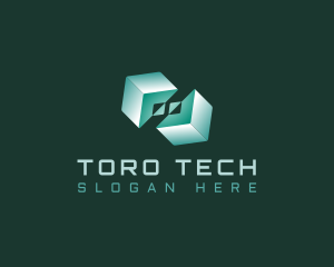 Cube Tech Block logo design