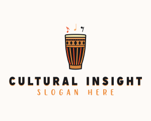 Musical African Instrument logo design