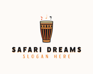 African - Musical African Instrument logo design