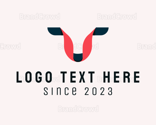 Handicraft Ribbon Letter V Logo