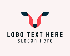 Handicraft Ribbon Letter V Logo