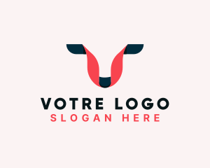 Ribbon Company Letter V logo design