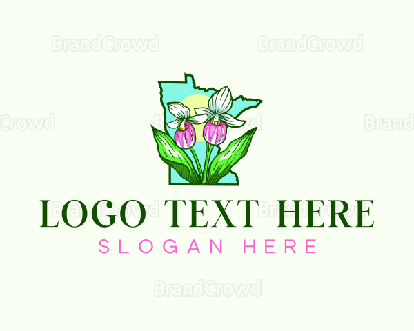 Minnesota  Flower Plant Logo