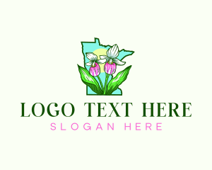 Paper Birch - Minnesota  Flower Plant logo design