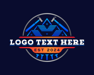 Nail - Carpenter Hammer Construction logo design