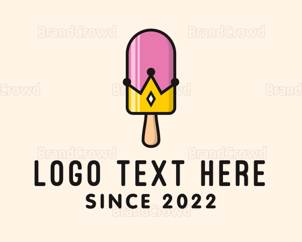 Ice Cream Popsicle Crown Logo